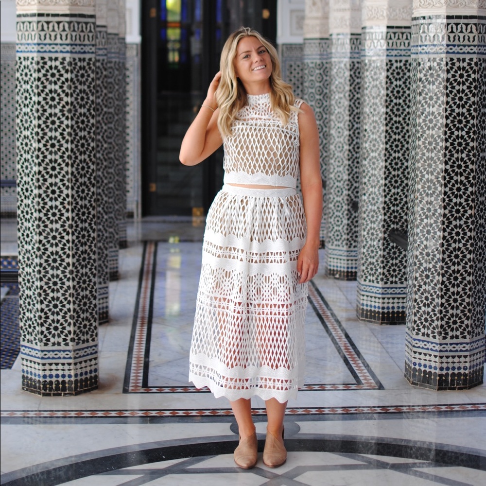 Free People Demure Set in White